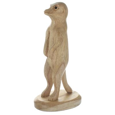 Meerkat Wood Standing 15cm